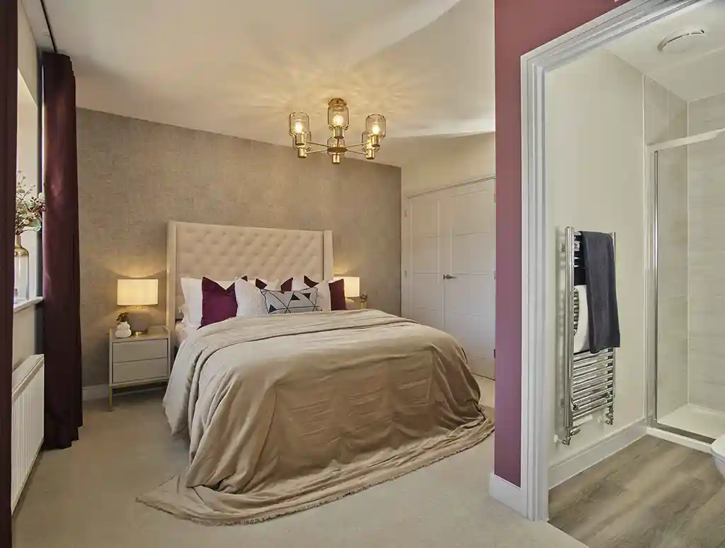 Double bedroom with ensuite in a Stonebond home.