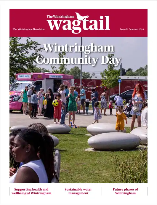 Wintringham Wagtail summer 2024 cover showing people at an outdoor event