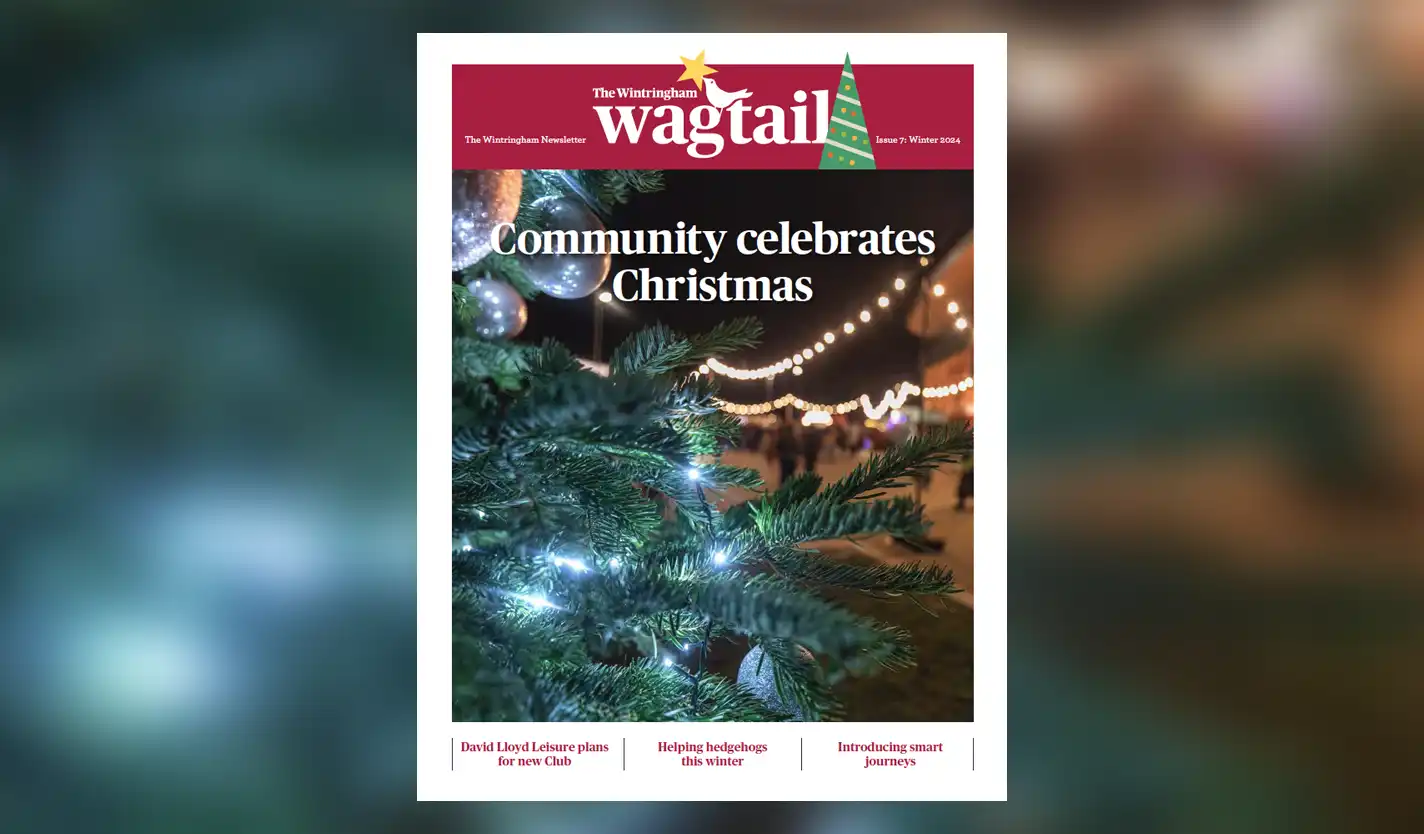 Cover of the Wintringham Wagtail with a photo of a Christmas tree