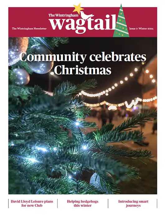 Cover of the Wintringham Wagtail with a photo of a Christmas tree