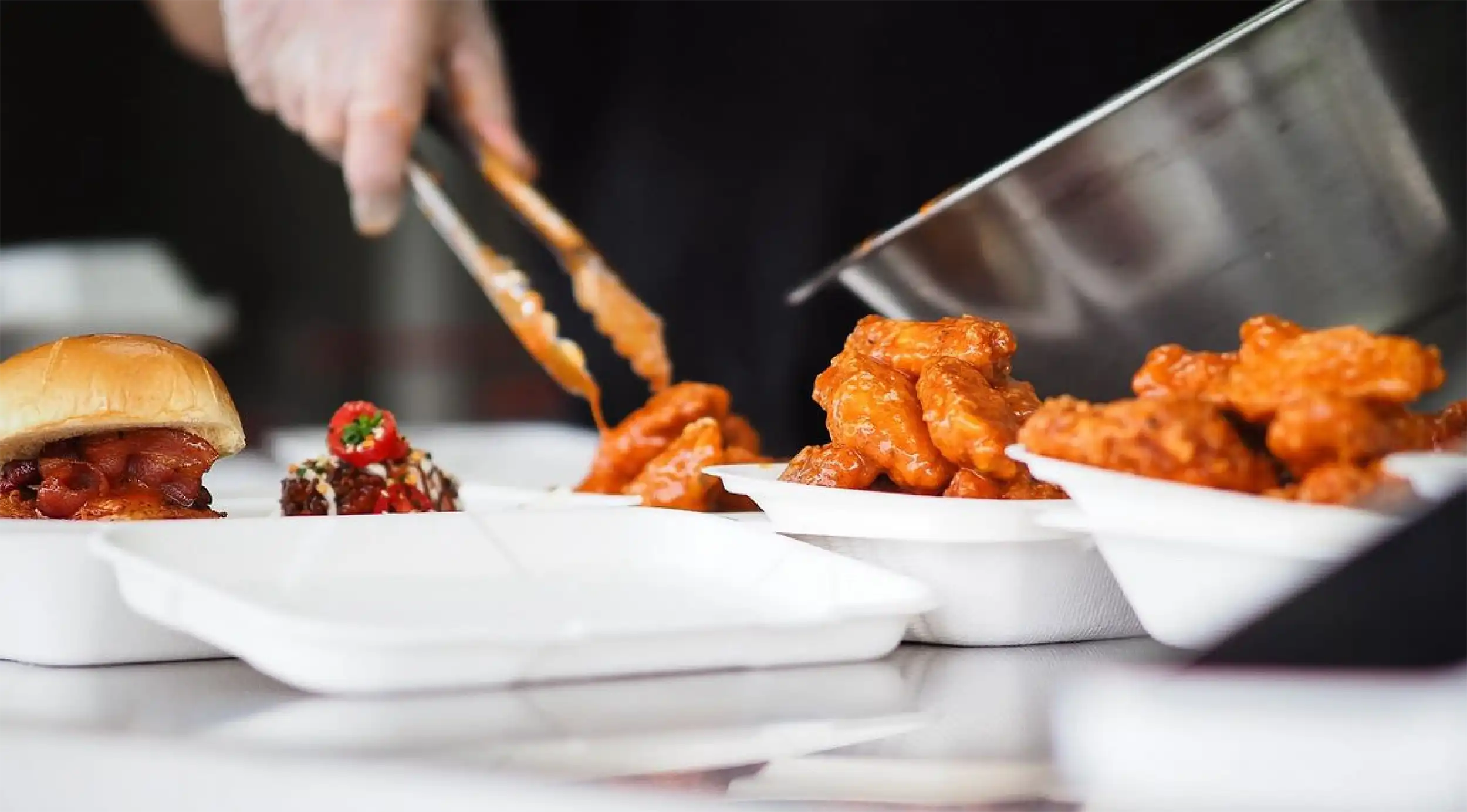 Street food being served