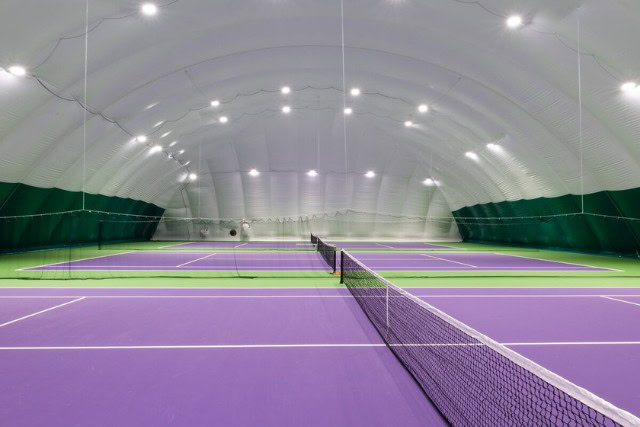 premium cushioned acrylic tennis courts
